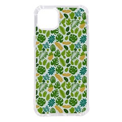 Leaves Tropical Background Pattern Green Botanical Texture Nature Foliage Iphone 14 Plus Tpu Uv Print Case