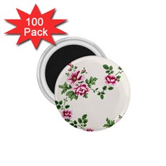 Vintage Flower Art Artwork Blooming Blossom Botanical Botany Nature Floral Pattern 1 75  Magnets (100 Pack) 