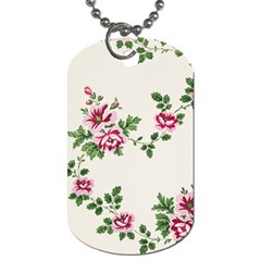 Vintage Flower Art Artwork Blooming Blossom Botanical Botany Nature Floral Pattern Dog Tag (two Sides)