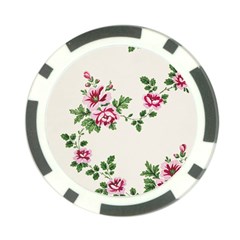 Vintage Flower Art Artwork Blooming Blossom Botanical Botany Nature Floral Pattern Poker Chip Card Guard by Maspions