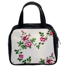 Vintage Flower Art Artwork Blooming Blossom Botanical Botany Nature Floral Pattern Classic Handbag (two Sides)