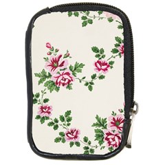 Vintage Flower Art Artwork Blooming Blossom Botanical Botany Nature Floral Pattern Compact Camera Leather Case