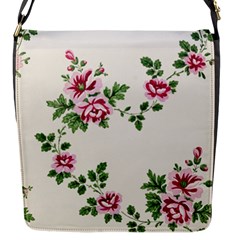 Vintage Flower Art Artwork Blooming Blossom Botanical Botany Nature Floral Pattern Flap Closure Messenger Bag (s)