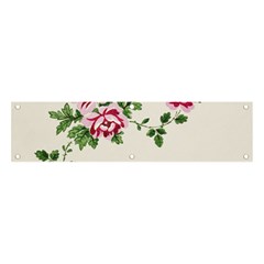 Vintage Flower Art Artwork Blooming Blossom Botanical Botany Nature Floral Pattern Banner And Sign 4  X 1  by Maspions