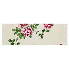 Vintage Flower Art Artwork Blooming Blossom Botanical Botany Nature Floral Pattern Banner And Sign 6  X 2 