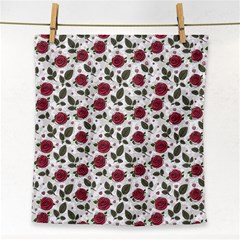 Roses Flowers Leaves Pattern Scrapbook Paper Floral Background Face Towel