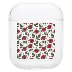 Roses Flowers Leaves Pattern Scrapbook Paper Floral Background Soft Tpu Airpods 1/2 Case by Maspions