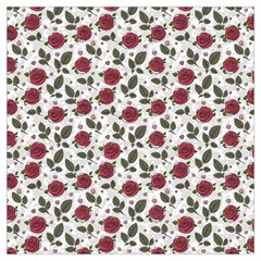 Roses Flowers Leaves Pattern Scrapbook Paper Floral Background Lightweight Scarf 