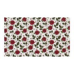 Roses Flowers Leaves Pattern Scrapbook Paper Floral Background Banner And Sign 5  X 3 