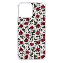 Roses Flowers Leaves Pattern Scrapbook Paper Floral Background Iphone 13 Pro Max Tpu Uv Print Case by Maspions