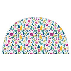 Background Pattern Leaves Pink Flowers Spring Yellow Leaves Anti Scalding Pot Cap