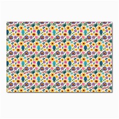 Floral Flowers Leaves Tropical Pattern Postcard 4 x 6  (pkg Of 10)