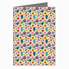 Floral Flowers Leaves Tropical Pattern Greeting Card