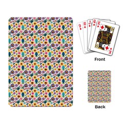 Floral Flowers Leaves Tropical Pattern Playing Cards Single Design (rectangle)