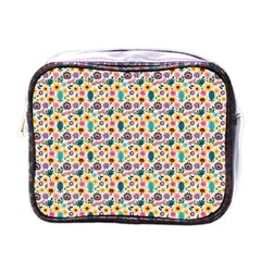 Floral Flowers Leaves Tropical Pattern Mini Toiletries Bag (one Side)