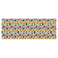 Floral Flowers Leaves Tropical Pattern Banner And Sign 8  X 3 