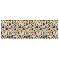 Floral Flowers Leaves Tropical Pattern Banner And Sign 9  X 3 