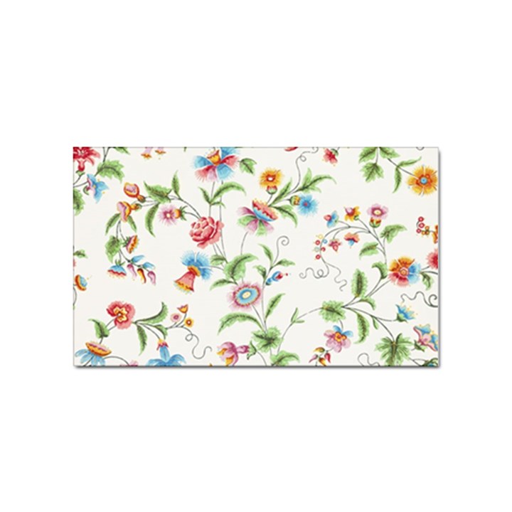 Vintage Floral Flower Pattern Art Nature Blooming Blossom Botanical Botany Sticker (Rectangular)