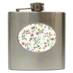 Vintage Floral Flower Pattern Art Nature Blooming Blossom Botanical Botany Hip Flask (6 Oz) by Maspions