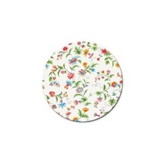 Vintage Floral Flower Pattern Art Nature Blooming Blossom Botanical Botany Golf Ball Marker