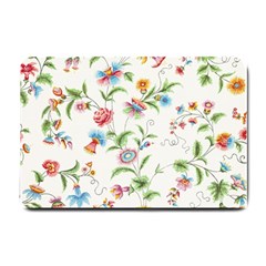 Vintage Floral Flower Pattern Art Nature Blooming Blossom Botanical Botany Small Doormat