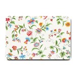 Vintage Floral Flower Pattern Art Nature Blooming Blossom Botanical Botany Small Doormat 24 x16  Door Mat