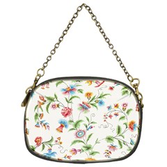 Vintage Floral Flower Pattern Art Nature Blooming Blossom Botanical Botany Chain Purse (one Side)