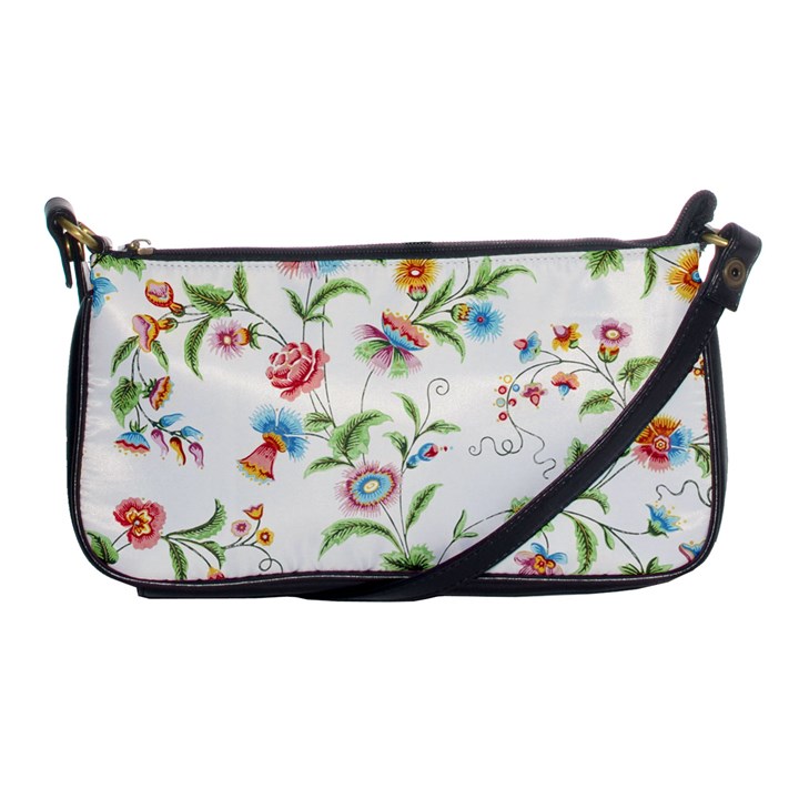 Vintage Floral Flower Pattern Art Nature Blooming Blossom Botanical Botany Shoulder Clutch Bag