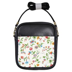 Vintage Floral Flower Pattern Art Nature Blooming Blossom Botanical Botany Girls Sling Bag