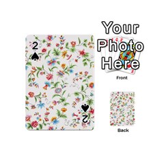 Vintage Floral Flower Pattern Art Nature Blooming Blossom Botanical Botany Playing Cards 54 Designs (mini)