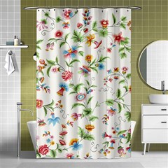 Vintage Floral Flower Pattern Art Nature Blooming Blossom Botanical Botany Shower Curtain 48  X 72  (small) 