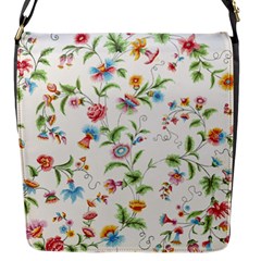 Vintage Floral Flower Pattern Art Nature Blooming Blossom Botanical Botany Flap Closure Messenger Bag (s)