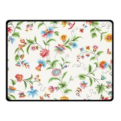 Vintage Floral Flower Pattern Art Nature Blooming Blossom Botanical Botany Two Sides Fleece Blanket (small)