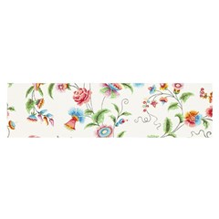 Vintage Floral Flower Pattern Art Nature Blooming Blossom Botanical Botany Oblong Satin Scarf (16  X 60 ) by Maspions