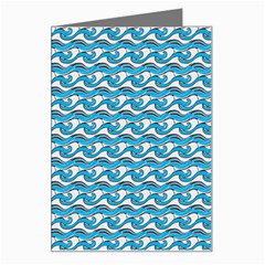 Blue Wave Sea Ocean Pattern Background Beach Nature Water Greeting Card