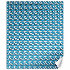 Blue Wave Sea Ocean Pattern Background Beach Nature Water Canvas 8  X 10  by Maspions