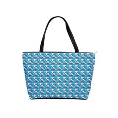 Blue Wave Sea Ocean Pattern Background Beach Nature Water Classic Shoulder Handbag