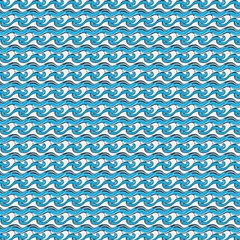 Blue Wave Sea Ocean Pattern Background Beach Nature Water Play Mat (square) by Maspions