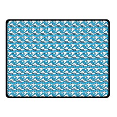 Blue Wave Sea Ocean Pattern Background Beach Nature Water Two Sides Fleece Blanket (small)