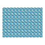 Blue Wave Sea Ocean Pattern Background Beach Nature Water Two Sides Premium Plush Fleece Blanket (Mini) 35 x27  Blanket Front