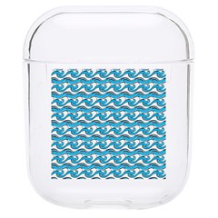 Blue Wave Sea Ocean Pattern Background Beach Nature Water Hard Pc Airpods 1/2 Case by Maspions