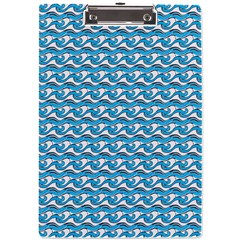 Blue Wave Sea Ocean Pattern Background Beach Nature Water A4 Acrylic Clipboard