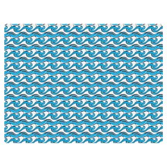 Blue Wave Sea Ocean Pattern Background Beach Nature Water Premium Plush Fleece Blanket (extra Small)