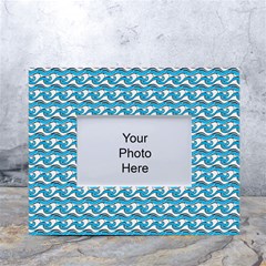 Blue Wave Sea Ocean Pattern Background Beach Nature Water White Tabletop Photo Frame 4 x6 