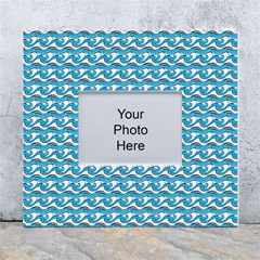 Blue Wave Sea Ocean Pattern Background Beach Nature Water White Wall Photo Frame 5  X 7  by Maspions