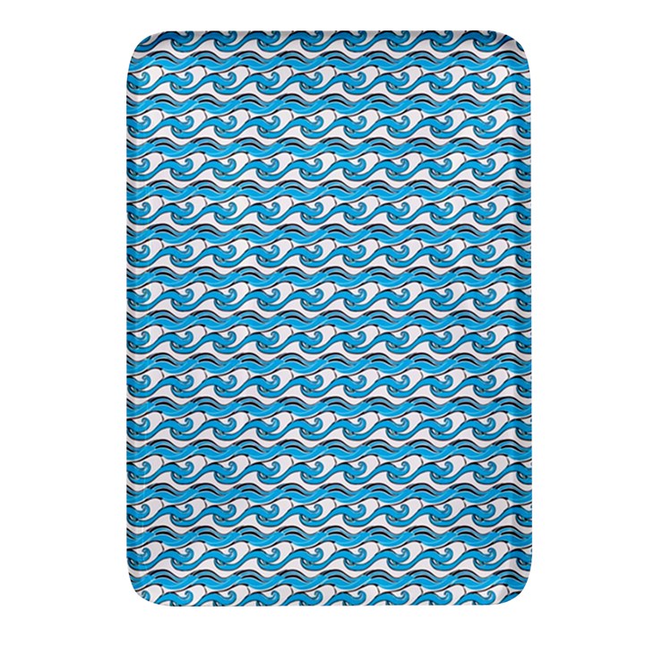 Blue Wave Sea Ocean Pattern Background Beach Nature Water Rectangular Glass Fridge Magnet (4 pack)