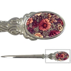 Flowers Pattern Texture Design Nature Art Colorful Surface Vintage Letter Opener