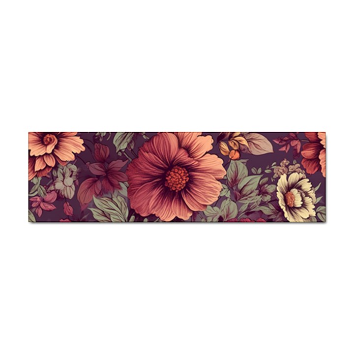 Flowers Pattern Texture Design Nature Art Colorful Surface Vintage Sticker Bumper (10 pack)