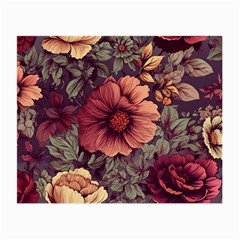 Flowers Pattern Texture Design Nature Art Colorful Surface Vintage Small Glasses Cloth by Maspions