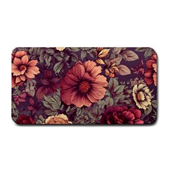 Flowers Pattern Texture Design Nature Art Colorful Surface Vintage Medium Bar Mat